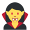 Woman Vampire emoji on Twitter